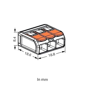 WAGO 50x 221-413 Electrical Wire Block Connector Strip 12V